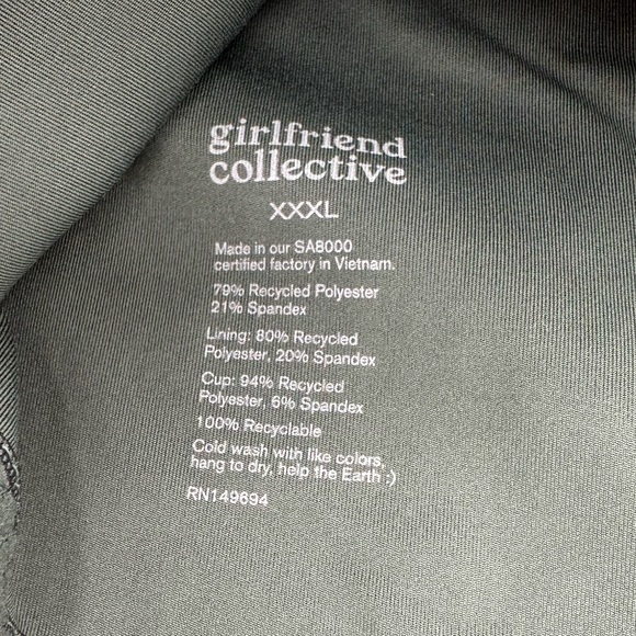 Girlfriend Collective| LouV-Back Bra- Moss Green - Picture 6 of 6